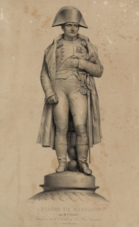 Zéphirin Belliard et François Delpech, estampe de la statue de Napoléon Ier de Seurre, s.d., Paris, Musée Carnavalet.